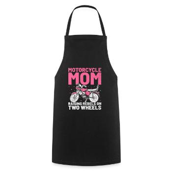 Motorcycle Mom Raising Rebels On Two Wheels - Cooking Apron - black - Front - AI Model Male 185 dark (185cm)