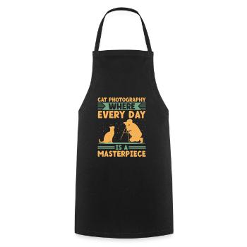 Cat Photographers Cat Lovers Photograpy Cats Photo - Cooking Apron - black - Front - AI Model Male 185 dark (185cm)