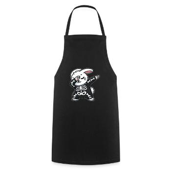 Halloween Rabbit Skeleton Cute Bunny - Cooking Apron - black - Front - AI Model Male 185 dark (185cm)