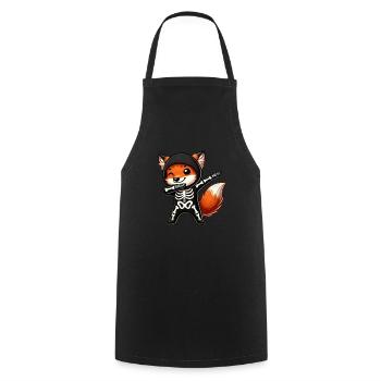 Fuchs Halloween Skelett Kinder Frauen Männer Fuchs - Kochschürze - Schwarz - Vorne - AI Model Male 185 dark (185cm)