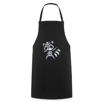 raton laveur Halloween squelette enfants femmes hommes - Tablier de cuisine - noir - Devant - AI Model Male 185 dark (185cm)