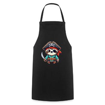 Sloth Halloween Pirate Kids Women Men - Cooking Apron - black - Front - AI Model Male 185 dark (185cm)