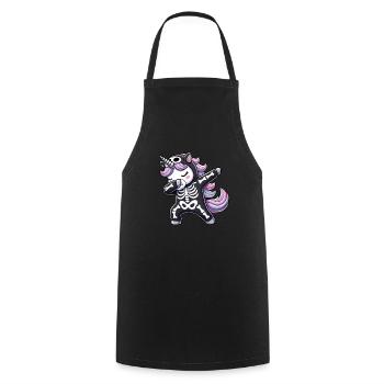 Unicorn Halloween Mummy Cute Unicorn Girl - Cooking Apron - black - Front - AI Model Male 185 dark (185cm)
