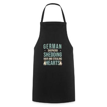 German Shepherd Shedding Hair And Stealing Hearts - Cooking Apron - black - Front - AI Model Male 185 dark (185cm)