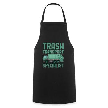 Trash Transport Specialist Waste Garbage Collector - Cooking Apron - black - Front - AI Model Male 185 dark (185cm)