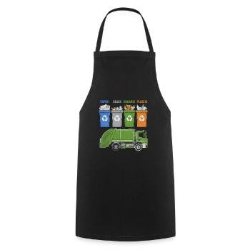 Recyclage des ordures Camion à ordures Collecteur de déchets - Tablier de cuisine - noir - Devant - AI Model Male 185 dark (185cm)
