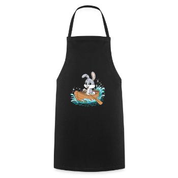 A Bunny Boating Paddle Boat - Cooking Apron - black - Front - AI Model Male 185 dark (185cm)