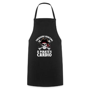 Schatzsuche Ein Piraten-Cardio-Piratenjugendlicher - Kochschürze - Schwarz - Vorne - AI Model Male 185 dark (185cm)