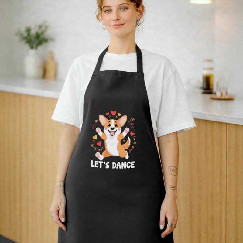A Corgi Dancing Let's Dance For Dancing Dancer Cooking Apron