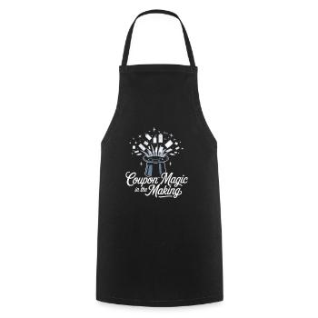 Coupon-Magie in der Herstellung Couponer Shopper Speichern - Kochschürze - Schwarz - Vorne - AI Model Male 185 dark (185cm)