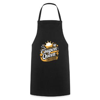 Coupon Queen Saving Is A Lifestyle Couponer Shop - Cooking Apron - black - Front - AI Model Male 185 dark (185cm)