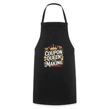 Coupon Queen In The Making Couponer Shopper Économisez - Tablier de cuisine - noir - Devant - AI Model Male 185 dark (185cm)