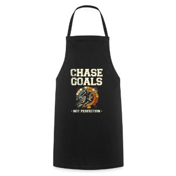 Chase Goals Not Perfection Handball Sports Athlete - Cooking Apron - black - Front - AI Model Male 185 dark (185cm)
