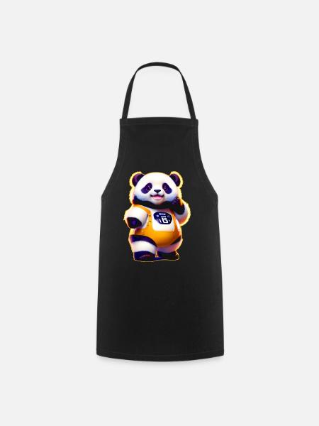 Little Fat Fantasy Science Fiction Panda - Tablier de cuisine - noir