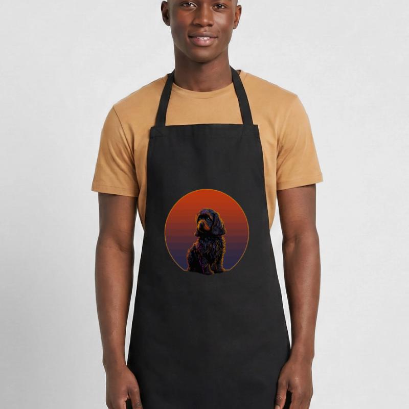 Cavapoo retro sunset Cooking Apron