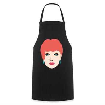 Pretty portrait with red hair - Cooking Apron - black - Front - AI Model Male 185 dark (185cm)