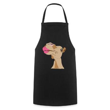 chameau - Tablier de cuisine - noir - Devant - AI Model Male 185 dark (185cm)
