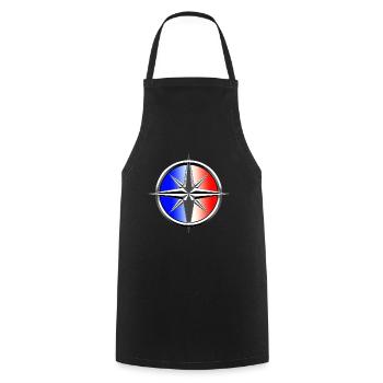 pink winds blue white red - Cooking Apron - black - Front - AI Model Male 185 dark (185cm)