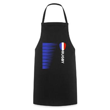 Rugby France Rugby Maillot Pour les Français France - Tablier de cuisine - noir - Devant - AI Model Male 185 dark (185cm)