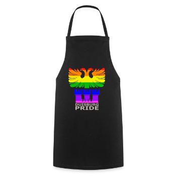 Duisburg Adler Coat of Arms CSD Rainbow Colors Pride - Cooking Apron - black - Front - AI Model Male 185 dark (185cm)