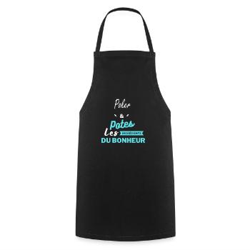potes les ingrédients du bonheur Poker - Tablier de cuisine - noir - Devant - AI Model Male 185 dark (185cm)