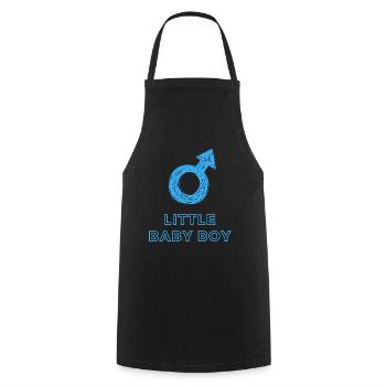 Annonce de bébé - Garçon - Grossesse - Tablier de cuisine - noir - Devant - AI Model Male 185 dark (185cm)
