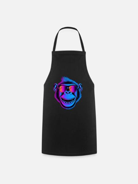 All monkey or what? - Cooking Apron - black