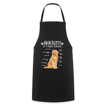 Golden Retriever Anatomie Hundehalter Geschenk - Kochschürze - Schwarz - Vorne - AI Model Male 185 dark (185cm)