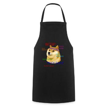Fun Gym Doge Meme Workout Gainz - Cooking Apron - black - Front - AI Model Male 185 dark (185cm)