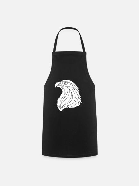 eagle white - Kochschürze - Schwarz