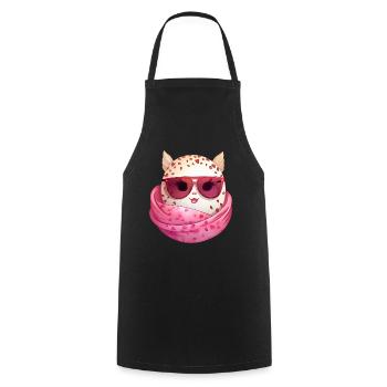 Oeuf de Pâques Kawaii avec oreilles et lunettes de soleil Drôle - Tablier de cuisine - noir - Devant - AI Model Male 185 dark (185cm)