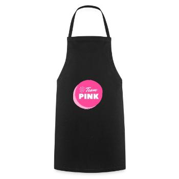 Team Pink Breast Cancer lutte contre le cancer en boucle - Tablier de cuisine - noir - Devant - AI Model Male 185 dark (185cm)