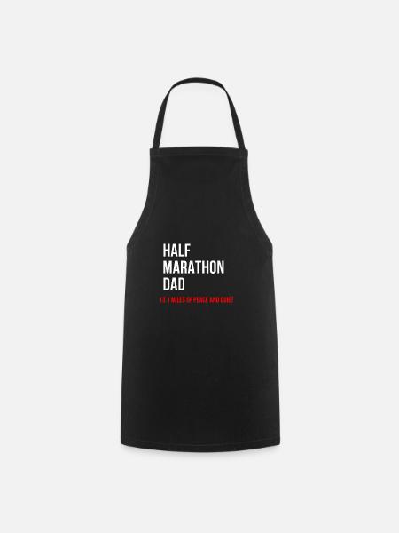Halbmarathonlauf Papa Dad 13.1 Miles Ruhe Laufen - Kochschürze - Schwarz