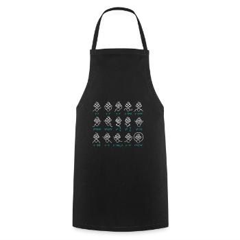 Math math teacher equation graph dance - Cooking Apron - black - Front - AI Model Male 185 dark (185cm)