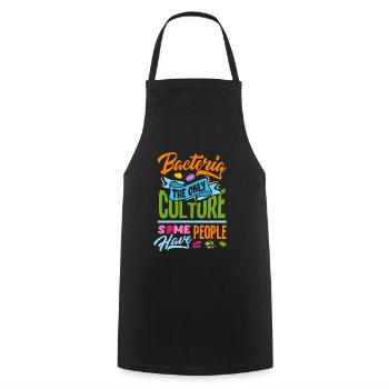 Bacteria Biology Biochemistry Chemistry Microbiology - Cooking Apron - black - Front - AI Model Male 185 dark (185cm)