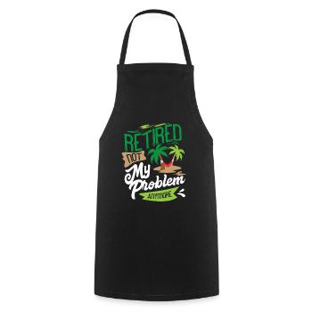 pensioner - Cooking Apron - black - Front - AI Model Male 185 dark (185cm)