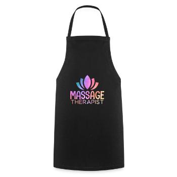 Massage Therapist - Tablier de cuisine - noir - Devant - AI Model Male 185 dark (185cm)