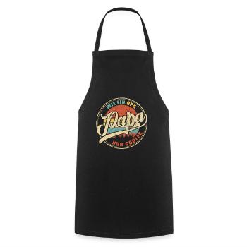 Dad Like A Grandpa Just Cool Father Father's Day Done - Cooking Apron - black - Front - AI Model Male 185 dark (185cm)