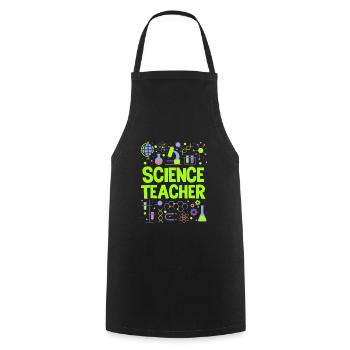 Tableau périodique de la chimie des professeurs de sciences - Tablier de cuisine - noir - Devant - AI Model Male 185 dark (185cm)