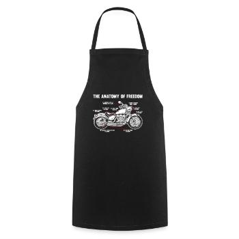 Anatomie der Freiheit Motorradfahrer Motorradfahre - Kochschürze - Schwarz - Vorne - AI Model Male 185 dark (185cm)