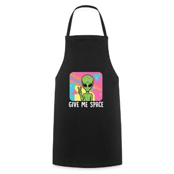 Give me space Alien Ufo - Kochschürze - Schwarz - Vorne - AI Model Male 185 dark (185cm)