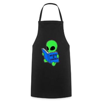Believe In Yourself Alien Ufo - Tablier de cuisine - noir - Devant - AI Model Male 185 dark (185cm)