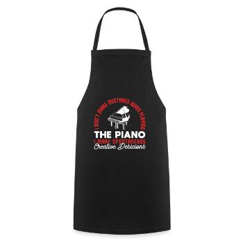 Pianist I DonT Make Mistakes When - Cooking Apron - black - Front - AI Model Male 185 dark (185cm)