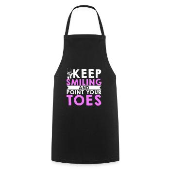 Ballet Dance Keep Smiling And - Cooking Apron - black - Front - AI Model Male 185 dark (185cm)