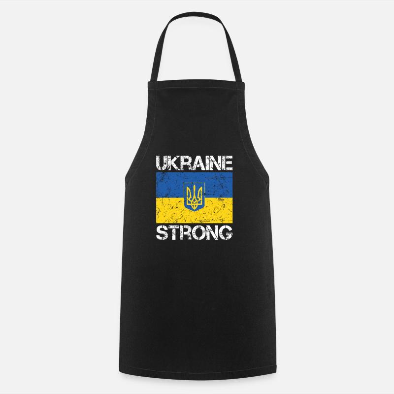 L’Ukraine forte - Tablier de cuisine - noir