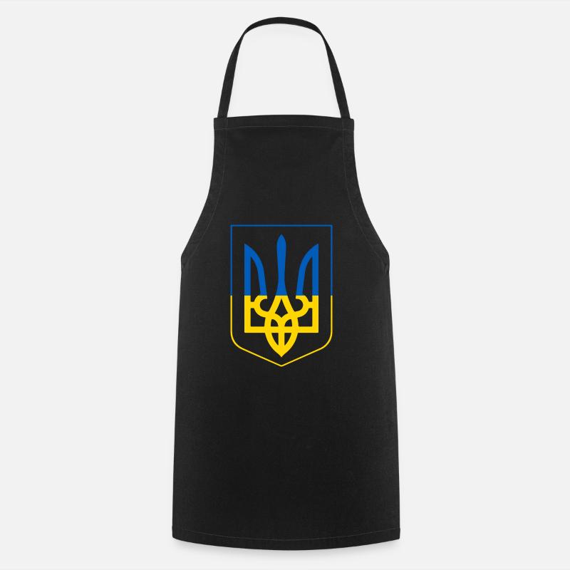 Drapeau de l’Ukraine - Tablier de cuisine - noir