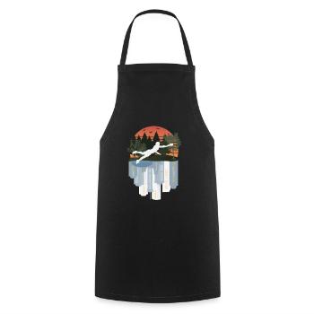 Ultimate Frisbee, wonderful nature - Cooking Apron - black - Front - AI Model Male 185 dark (185cm)