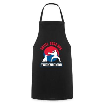 TKD Korean Martial Arts Tae Kwon - Kochschürze - Schwarz - Vorne - AI Model Male 185 dark (185cm)