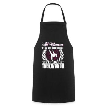 TKD Korean Martial Arts Tae Kwon - Kochschürze - Schwarz - Vorne - AI Model Male 185 dark (185cm)