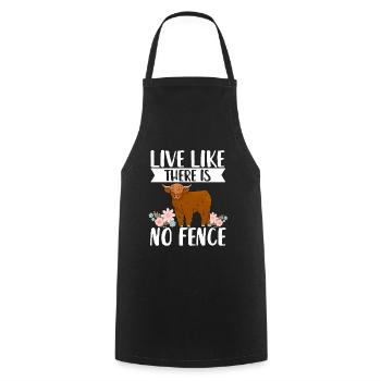 Vache bovine écossaise des Highlands - Tablier de cuisine - noir - Devant - AI Model Male 185 dark (185cm)